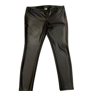 EXPRESS Black Faux Leather Leggings Size XL